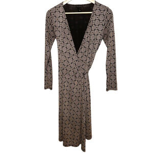 The limited Dress Wrap Black Gray Abstract Circles Stretch Samll